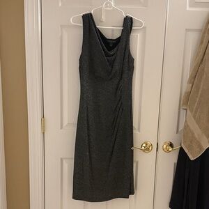 Lauren Ralph Lauren Shimmering Black Midi Dress